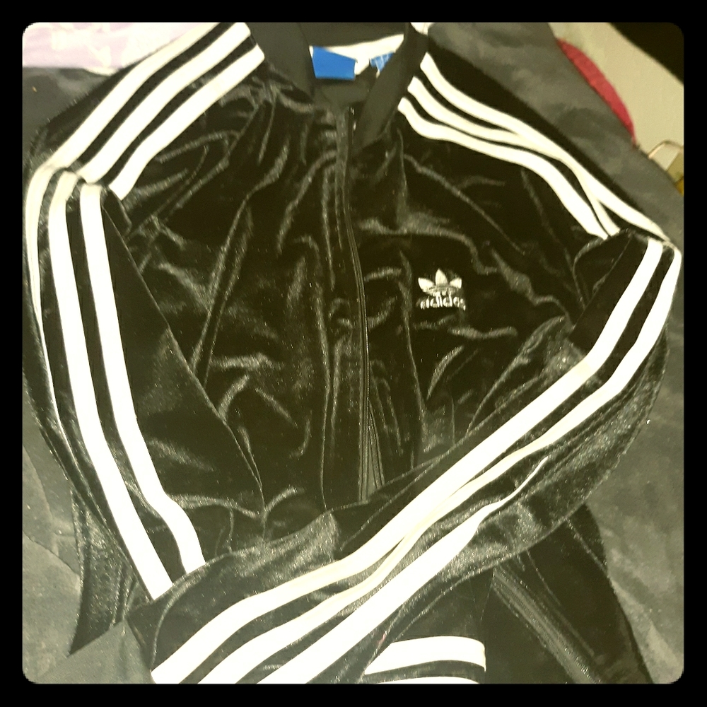 VINTAGE Velvet adidas zip up